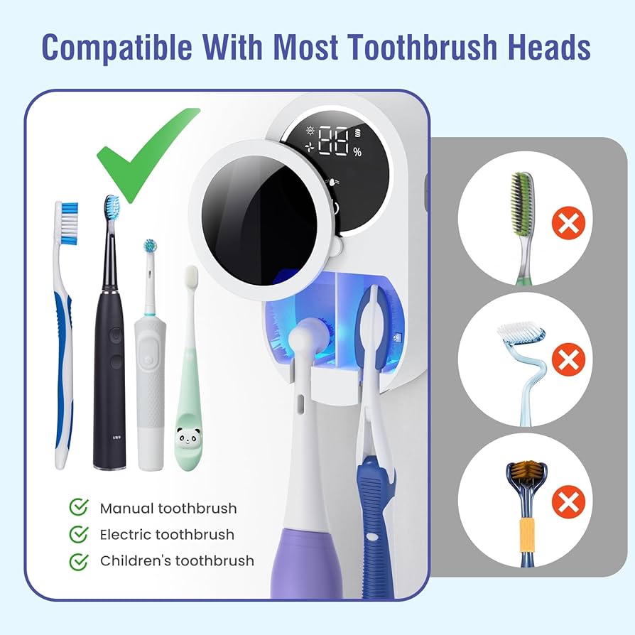 Dual-Person Smart UV Cleaning Device  Toothbrush
