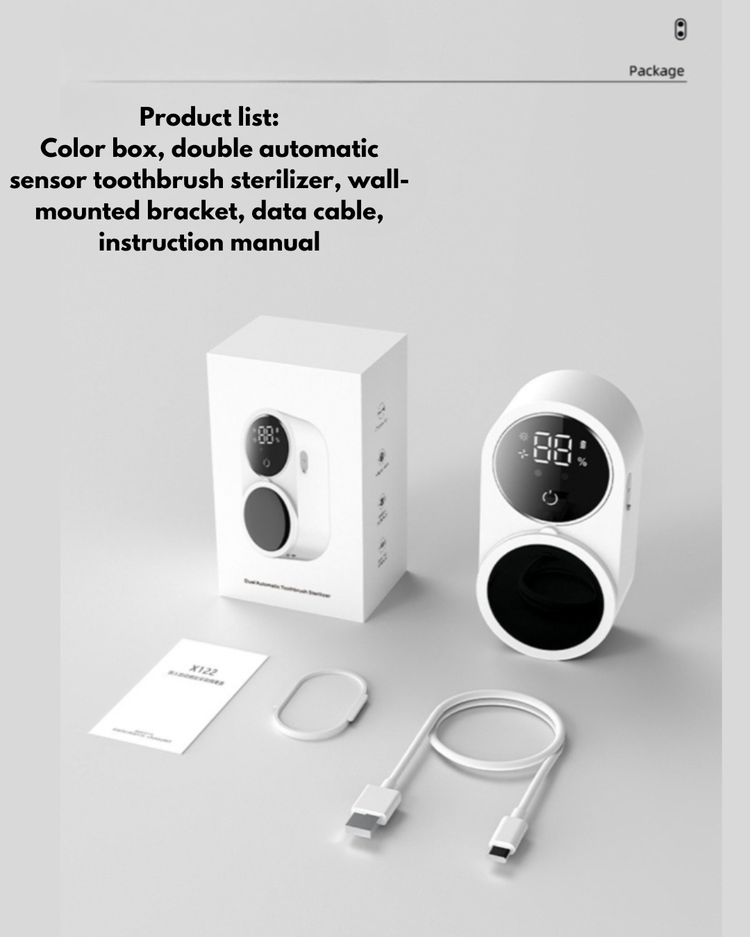 Dual-Person Smart UV Cleaning Device  Toothbrush