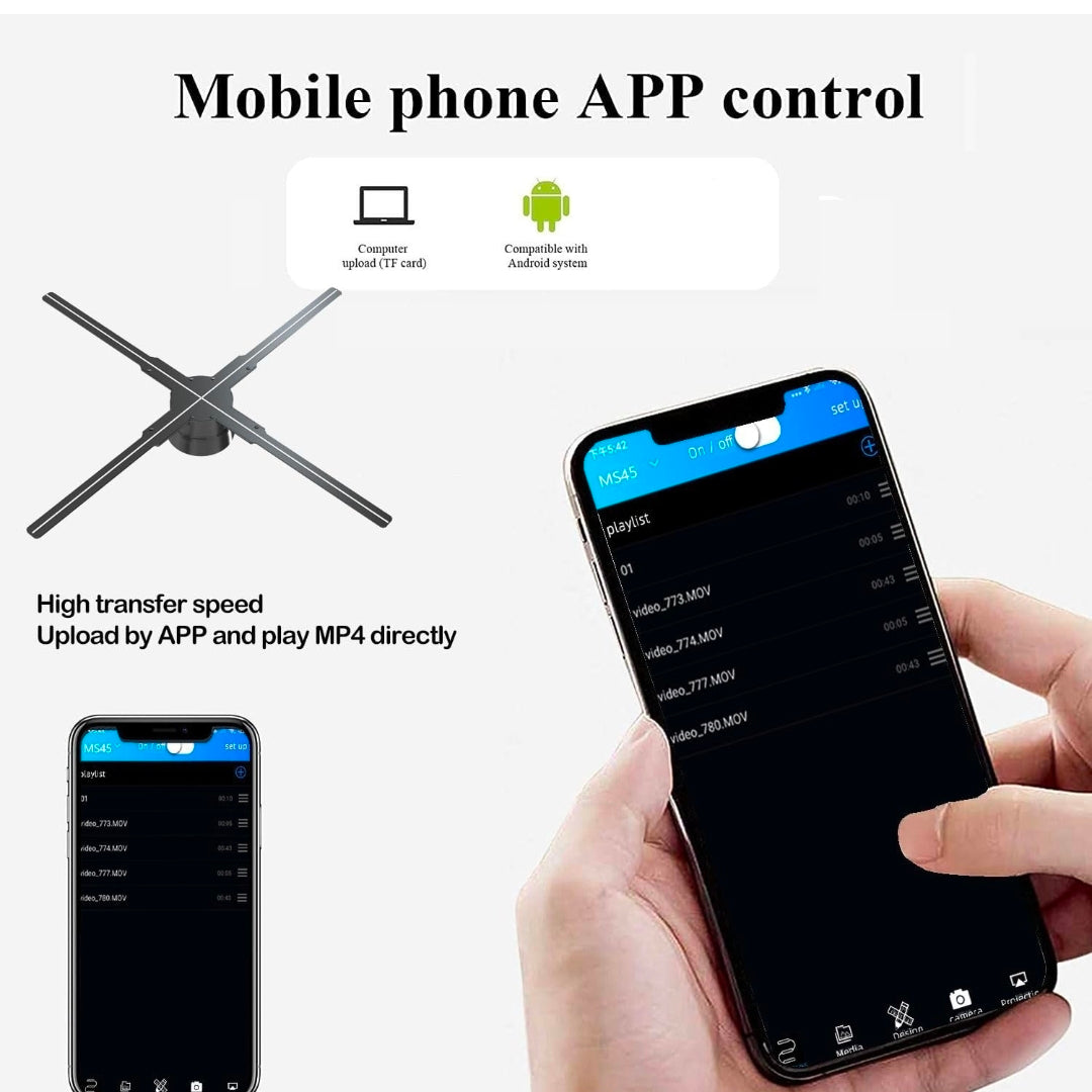 3D holographic Fan Screen