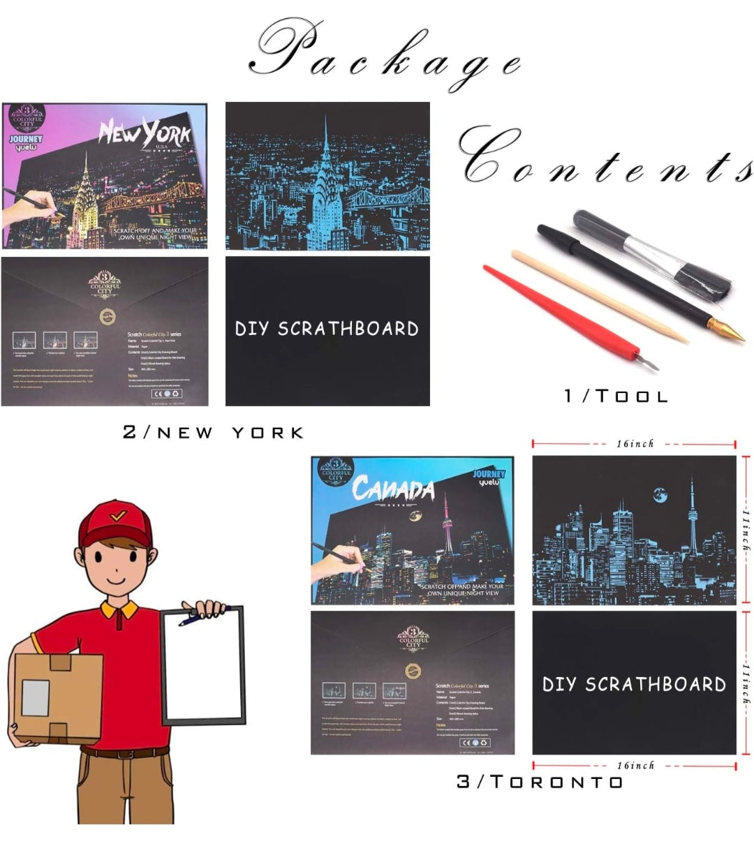 Night Scene Scratch Painting